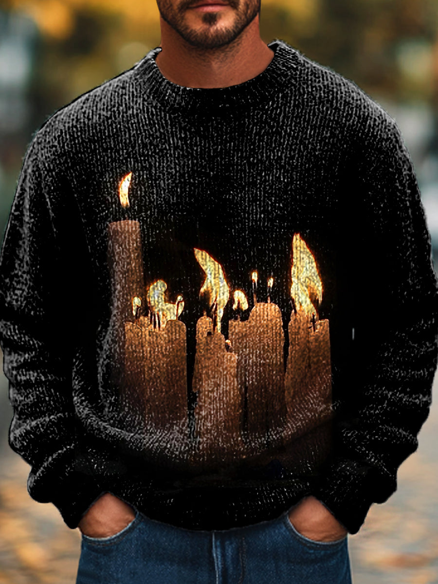 Męska bluza z motywem Crewneck w stylu vintage