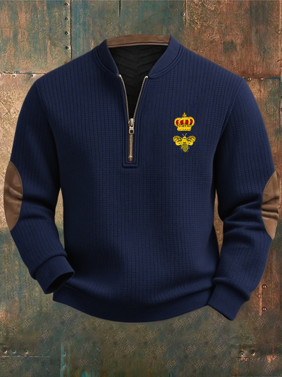 Męskie Retro Styl Biznesowy Casual Bluza