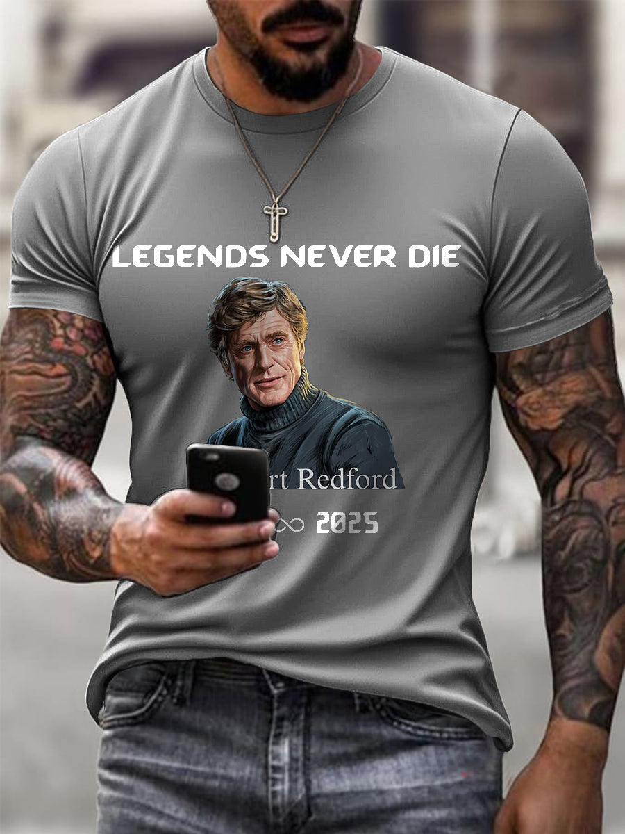Męski Retro Film Tribute pamiątkowy Casual T-Shirt