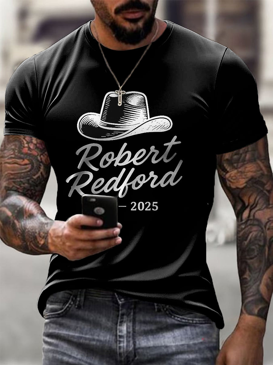 Męskie Retro Western Tribute pamiątkowy T-Shirt