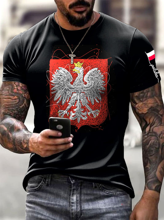 Drukowane Vintage Fashion luźne Koszulka z krótkim rękawem