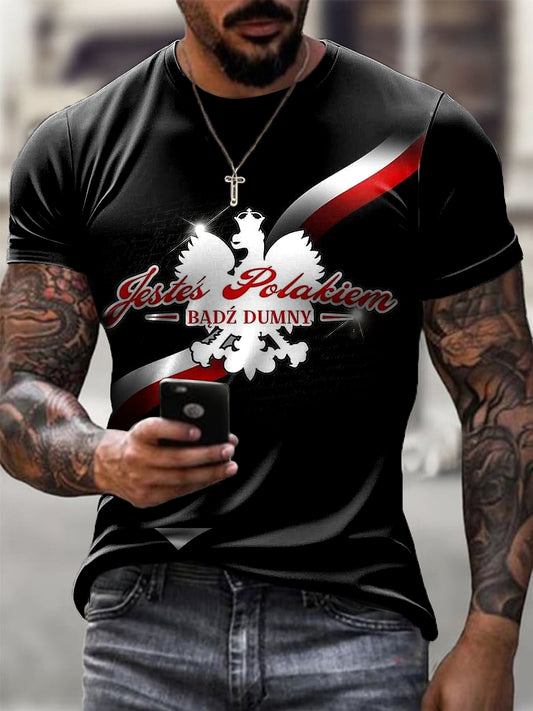 Męski Polski Patriot Casual T-Shirt