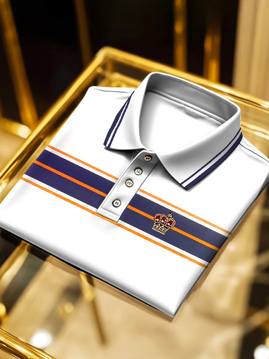 Męska koszulka polo w prążki