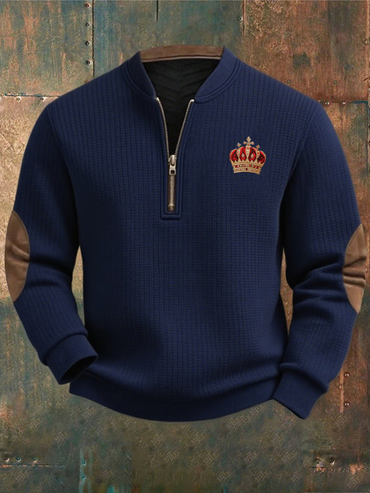 Męskie Retro Styl Biznesowy Casual Bluza