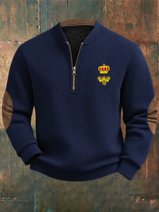 Męskie Retro Styl Biznesowy Casual Bluza